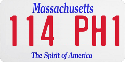 MA license plate 114PH1