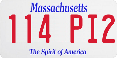 MA license plate 114PI2