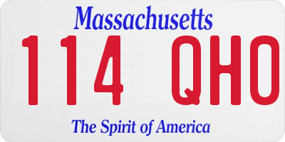 MA license plate 114QH0