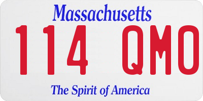 MA license plate 114QM0