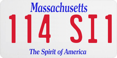 MA license plate 114SI1