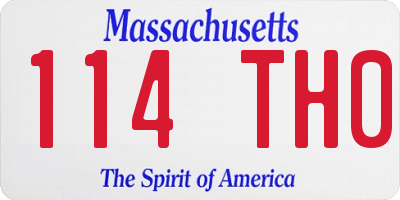 MA license plate 114TH0