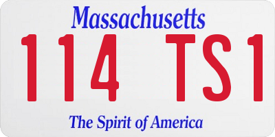 MA license plate 114TS1