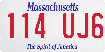 MA license plate 114UJ6