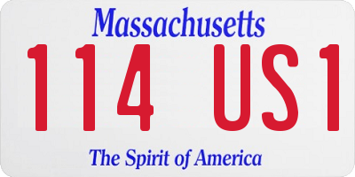 MA license plate 114US1