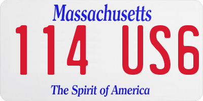 MA license plate 114US6