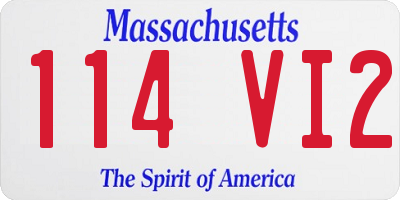 MA license plate 114VI2
