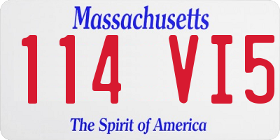 MA license plate 114VI5