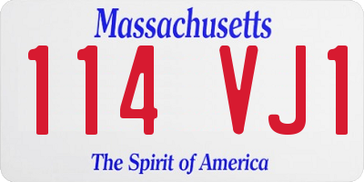 MA license plate 114VJ1