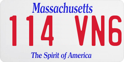 MA license plate 114VN6