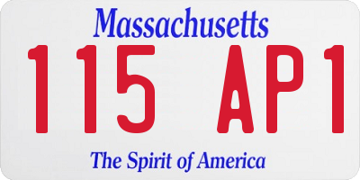 MA license plate 115AP1