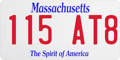 MA license plate 115AT8