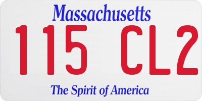MA license plate 115CL2
