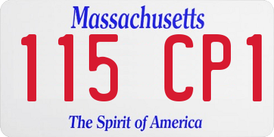 MA license plate 115CP1