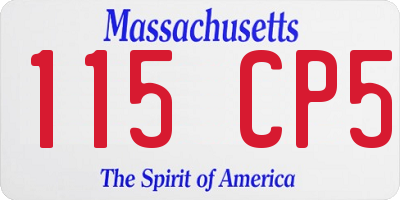MA license plate 115CP5