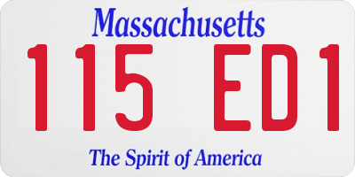 MA license plate 115ED1