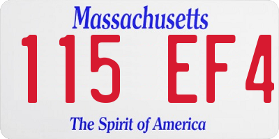 MA license plate 115EF4