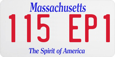MA license plate 115EP1