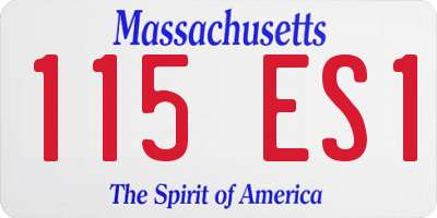 MA license plate 115ES1