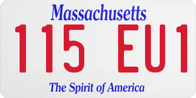 MA license plate 115EU1