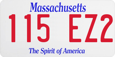 MA license plate 115EZ2