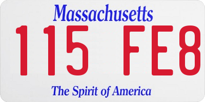 MA license plate 115FE8