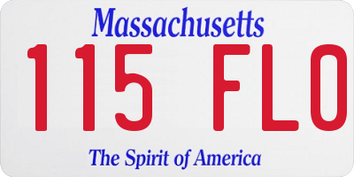 MA license plate 115FL0