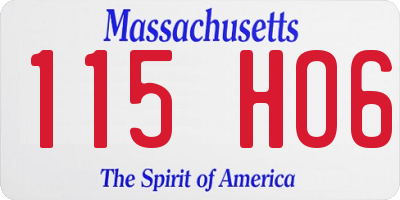 MA license plate 115HO6