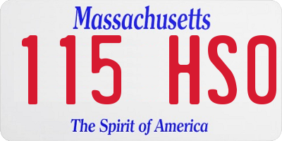 MA license plate 115HS0