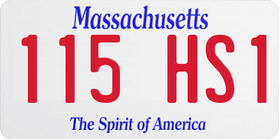 MA license plate 115HS1