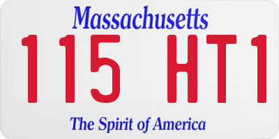 MA license plate 115HT1