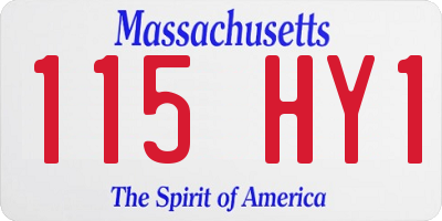 MA license plate 115HY1