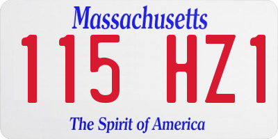 MA license plate 115HZ1
