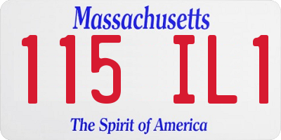 MA license plate 115IL1
