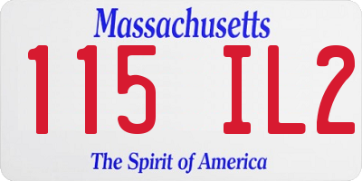 MA license plate 115IL2