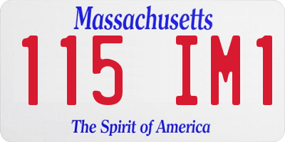 MA license plate 115IM1