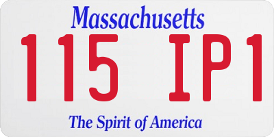 MA license plate 115IP1
