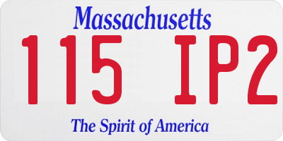 MA license plate 115IP2