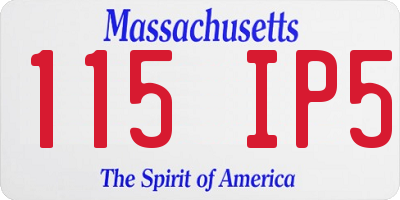 MA license plate 115IP5