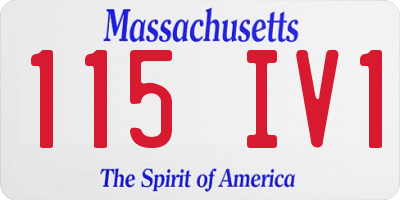 MA license plate 115IV1