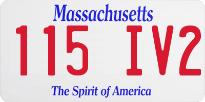 MA license plate 115IV2