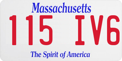 MA license plate 115IV6