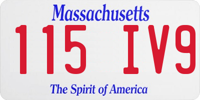 MA license plate 115IV9