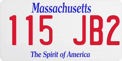 MA license plate 115JB2