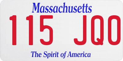 MA license plate 115JQ0