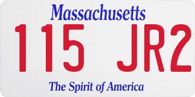 MA license plate 115JR2