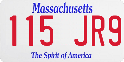 MA license plate 115JR9