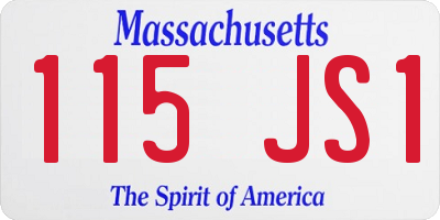 MA license plate 115JS1