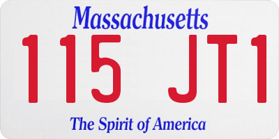 MA license plate 115JT1