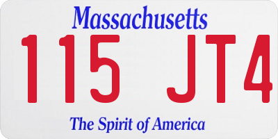 MA license plate 115JT4